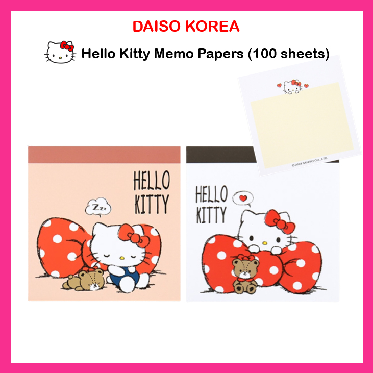 [DAISO KOREA] Hello Kitty Memo Papers (100 sheets) | Shopee Singapore