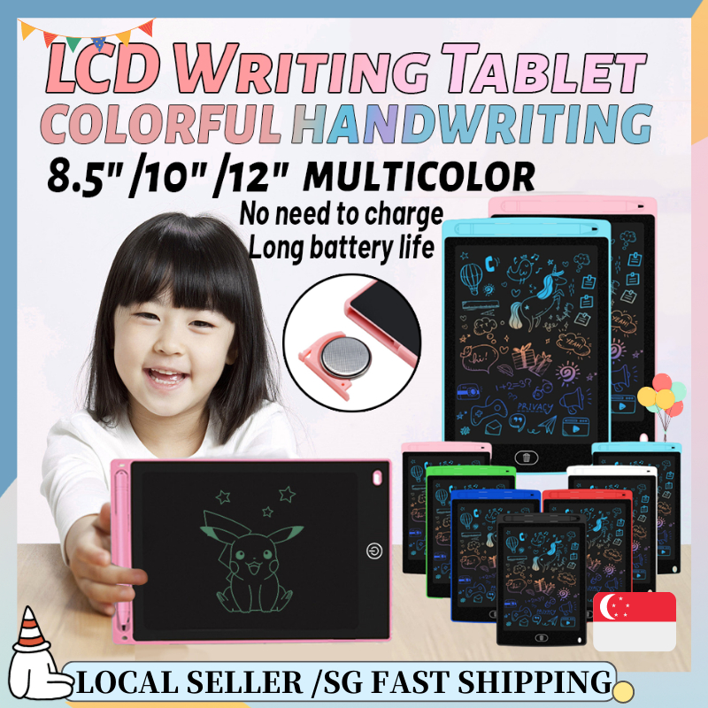 SG HOT Colorful 8.5/10/12 inch LCD Pad Writing Tablet For Kids Children