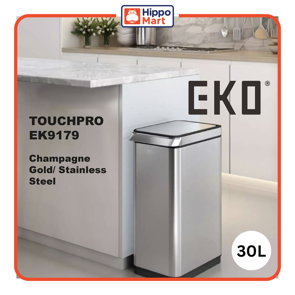 EKO TOUCHPRO EK9179 30L Pedal Waste Bin with Soft Closing Waste Bin