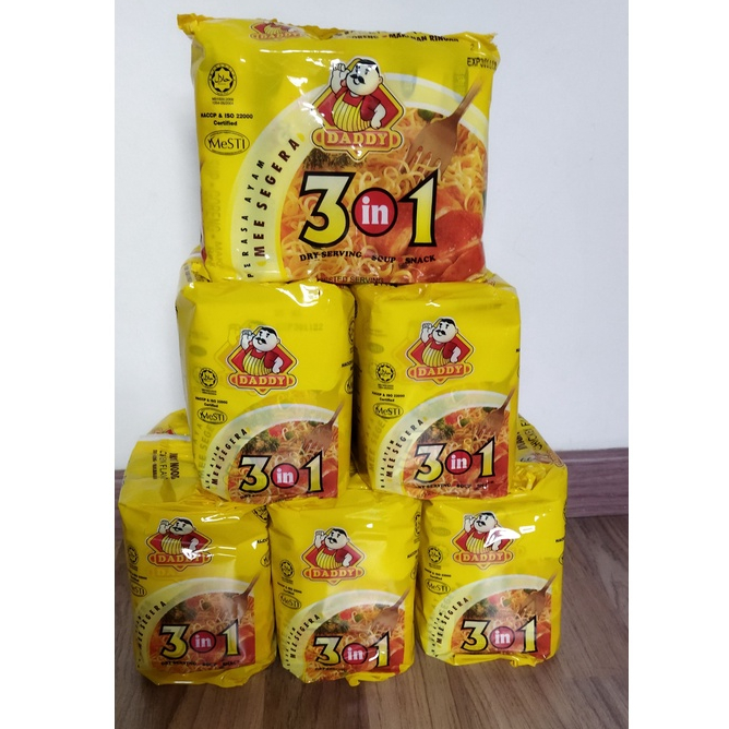 Daddy Mee 3 in 1 Chicken Flavour Instant Noodle (5packets x 80g ...