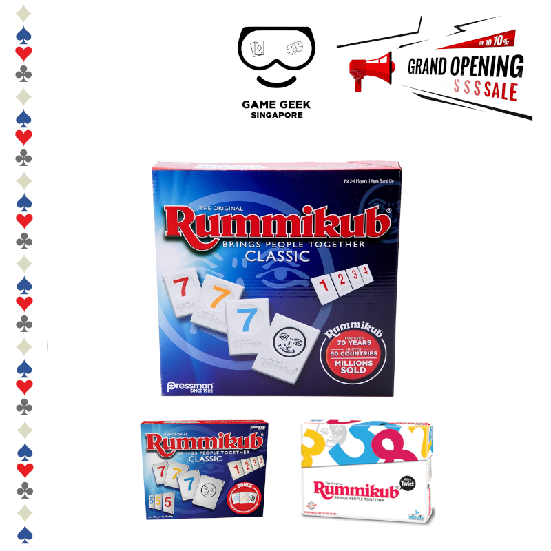 Rummikub - The Complete Original Game With Full-Size Racks and Tiles in a  Durable Canvas Storage/Travel Case by Pressman -  Exclusive