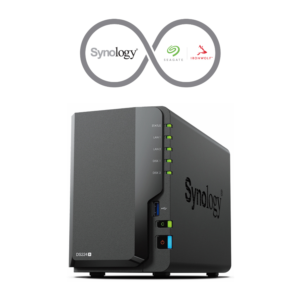 Seagate Ironwolf Synology DiskStation DS224 Intel Celeron J4125 (4 Core2.7  GHz) 2 GB Synology Nas