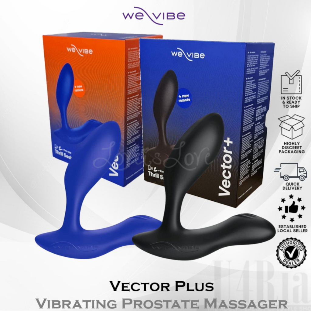 We vibe vector plus vibrating prostate massager charcoal black or royal