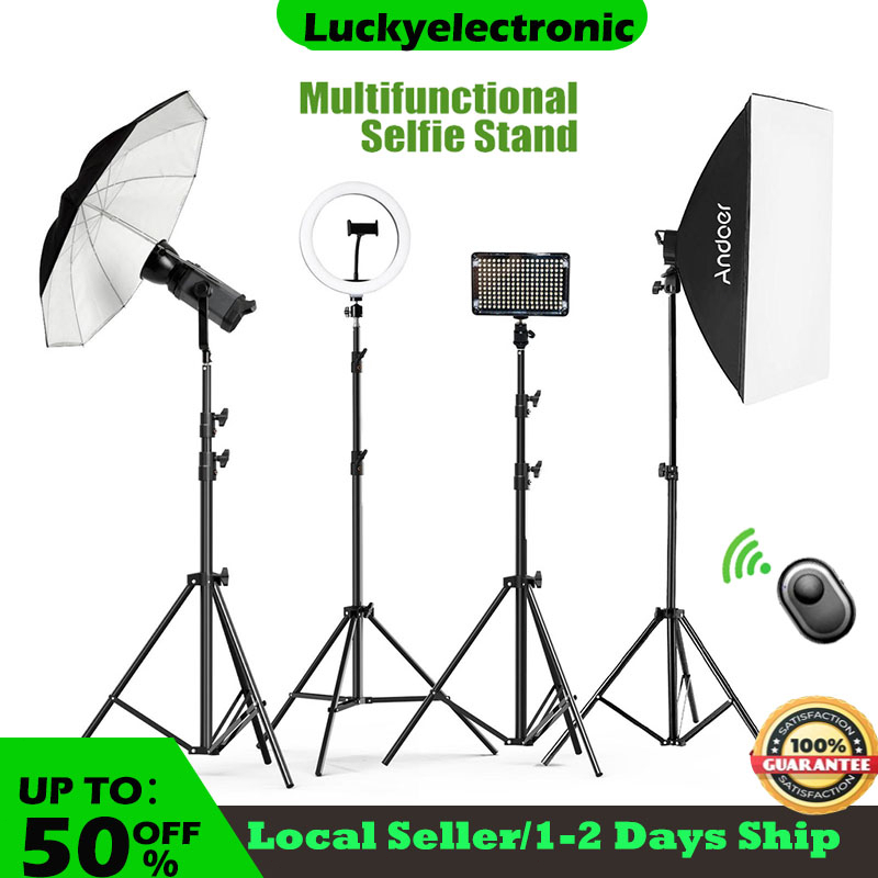 [Local Seller] Tripod Stand For Phone 210cm Portable Adjustable Stand ...