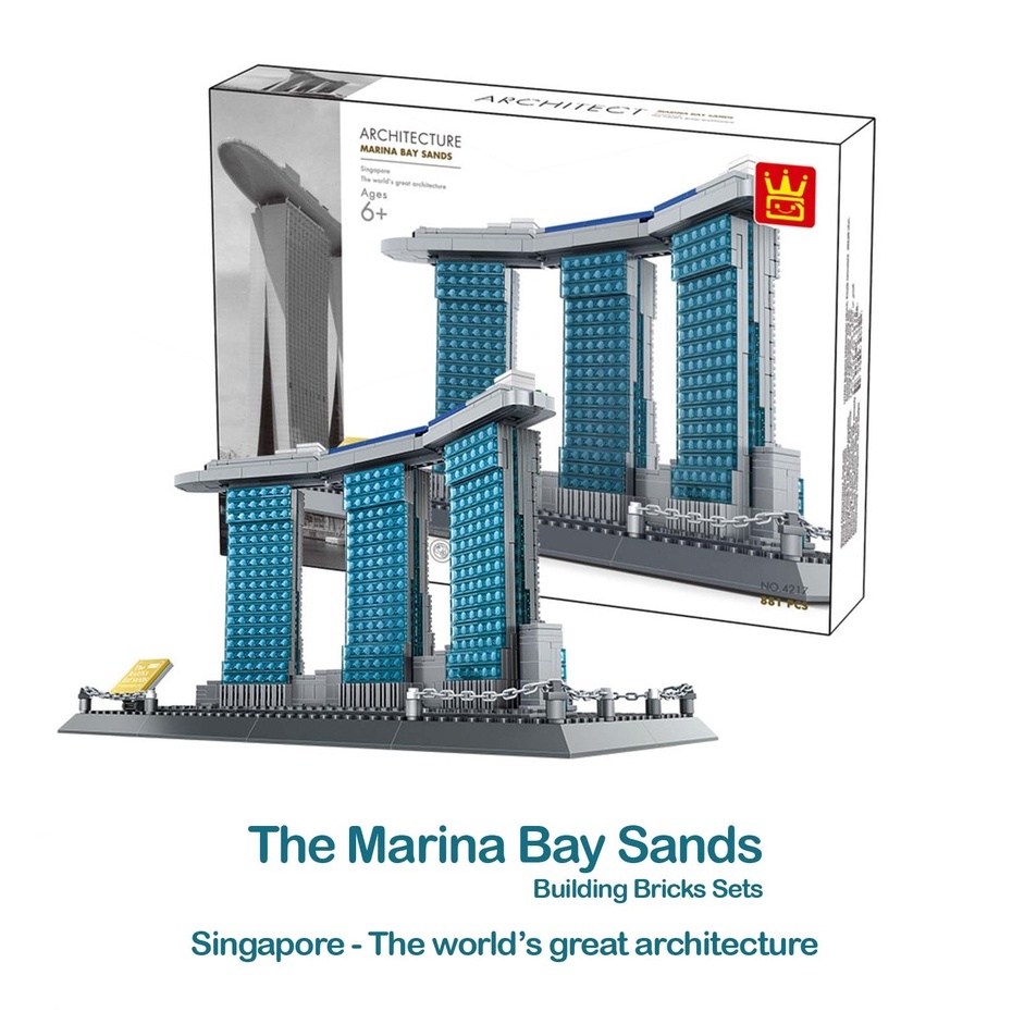 The Marina Bay Sands Of Singapore City Building Bricks Blocks Puzzle