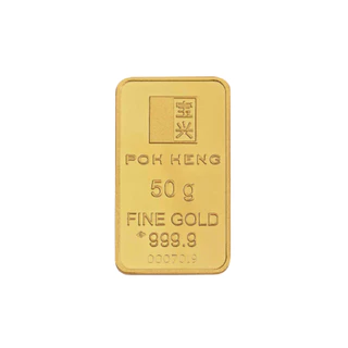 Poh Heng Jewellery 999.9 Gold Bar 50gm [Price By Weight]