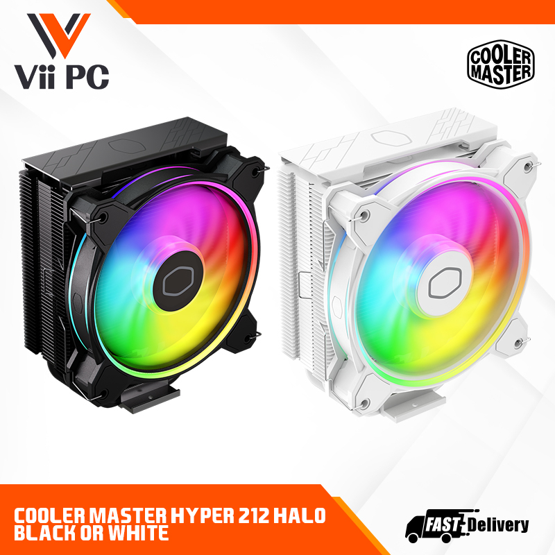Cooler Master Hyper 212 Halo Black or White CPU Air Cooler, MF120 Halo² ...