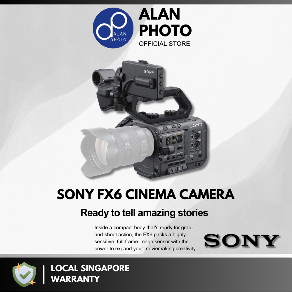 Sony Fx6 Cinema Line Full Frame Camera Body Ilme Fx6v I Sony Singapore