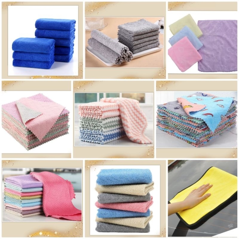 [SG Ready Stock]Absorbent Kitchen Towel, Bamboo Charcoal Cloth, Microfiber Cloth. Shopee Singapore