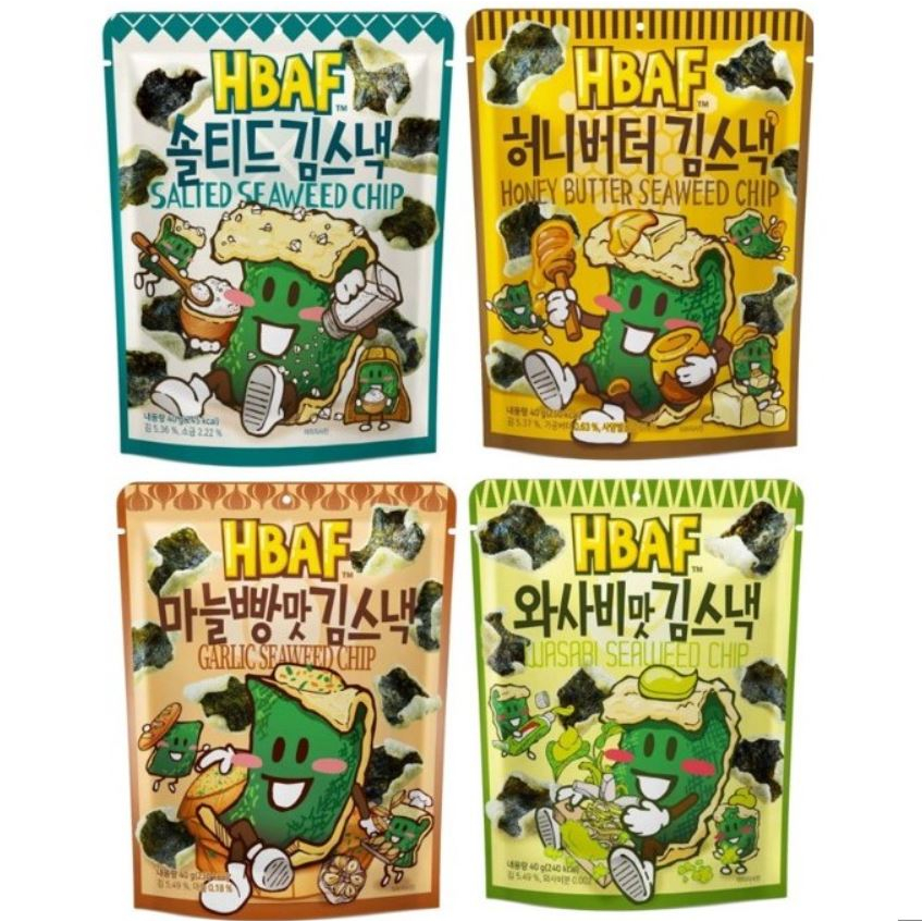 HBAF Honey Butter Seaweed Snacks 40g rice chip Honey Butter Wasabi