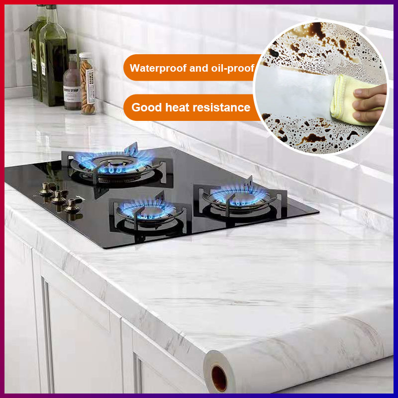 5m*60cm Marble Wallpaper Selfadhesive Kitchen Greaseproof Sticker
