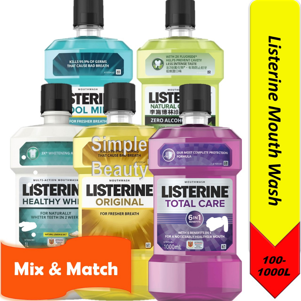 Listerine Mouthwash, 1000ml [Mix] Shopee Singapore