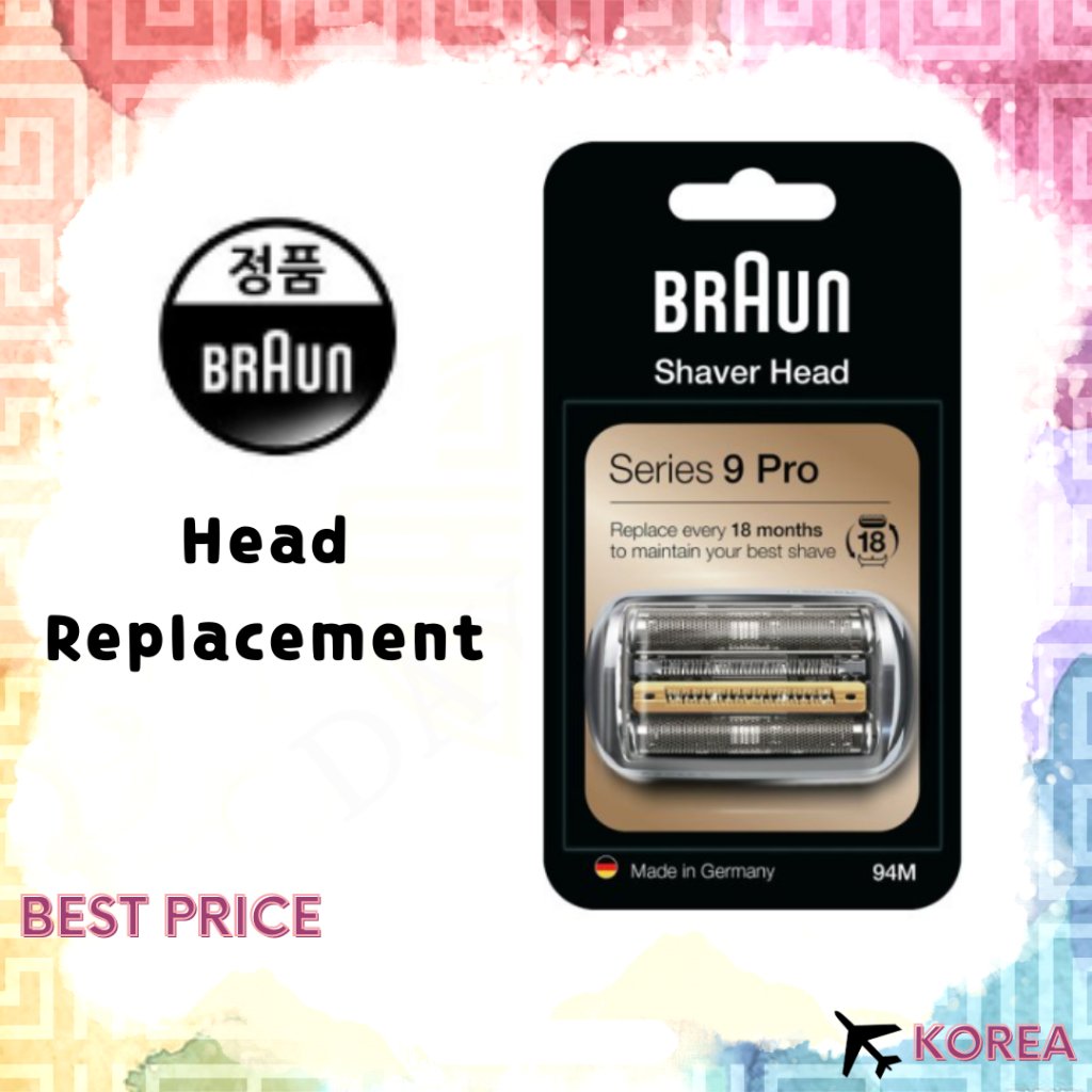 BRAUN Electric Shaver Series 9 PRO 94M Head Replacement / Razors Silver ...