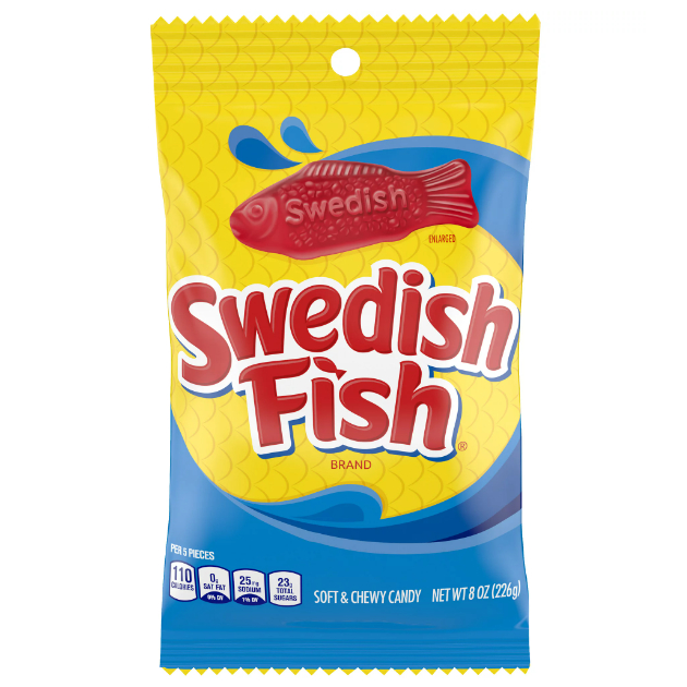 Swedish Fish Soft And Chewy Candy Ornament 2 0.5 Oz. Bags