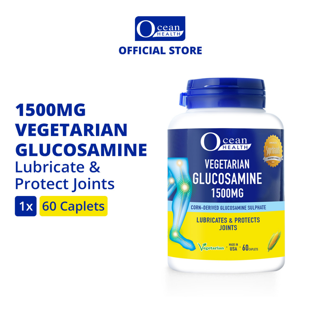 Vegetarian Glucosamine 1500mg (60s) Ocean Health (Lubricates
