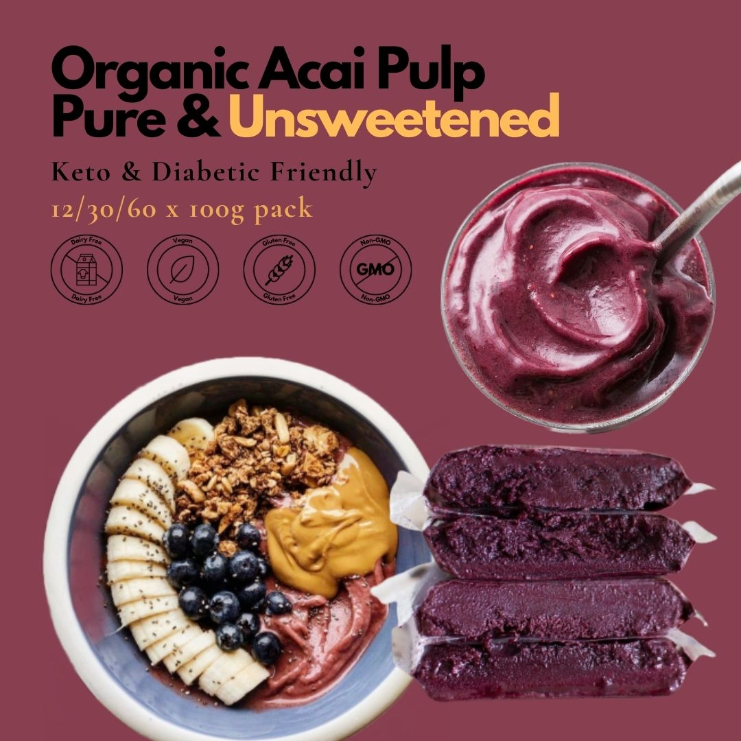 [20 OFF] Smoof Organic Acai Pulp Pure & Unsweetened Pasteurised (12/30