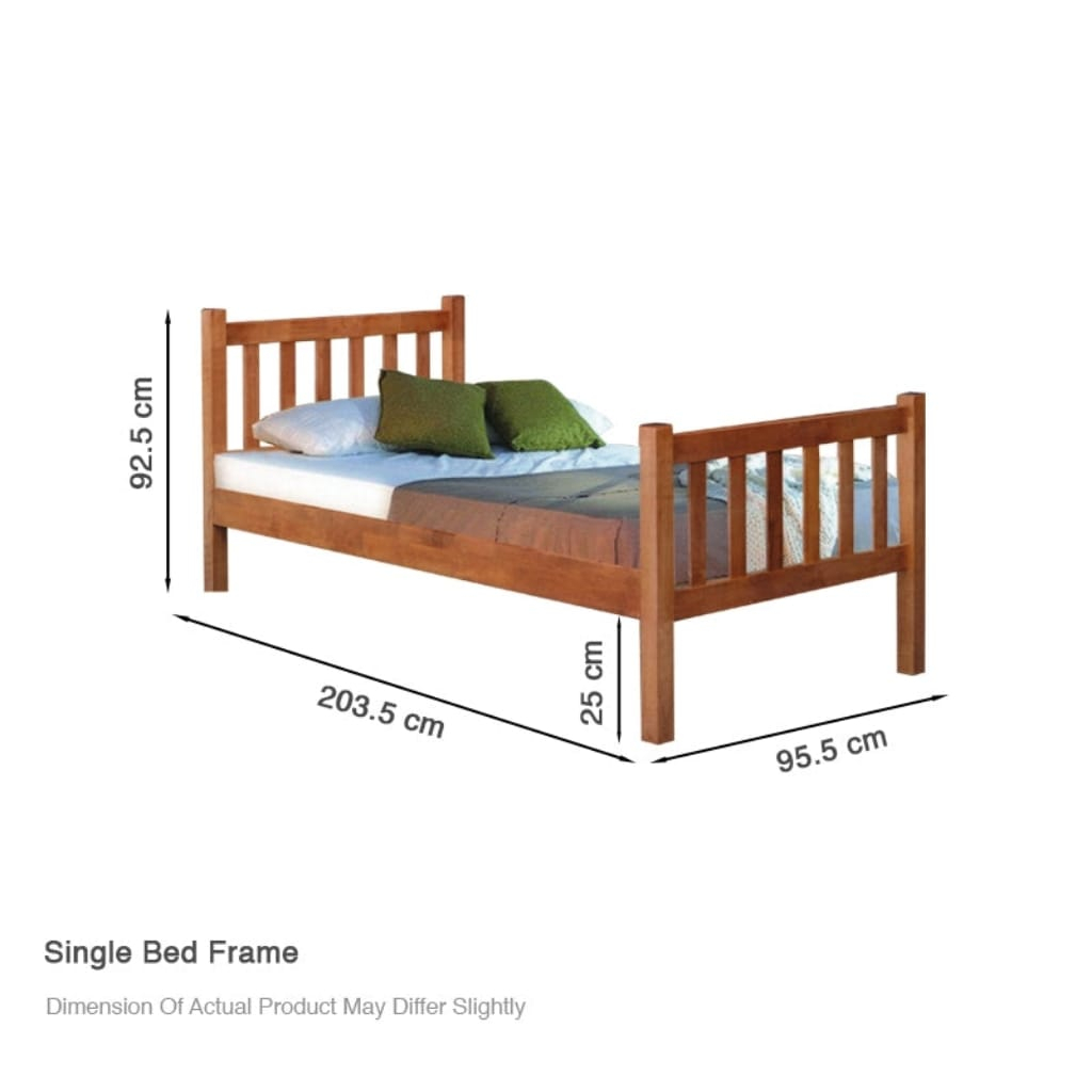 BUDGET FURNITURE Solid Wooden Bed frame Flat Plywood Base (Single Size