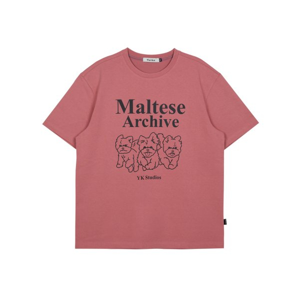 【Wai Kei】 Maltese archive raglan half sleeve T-shirt Maltese archive raglan half sleeve T-shirt - WaiKei | 60