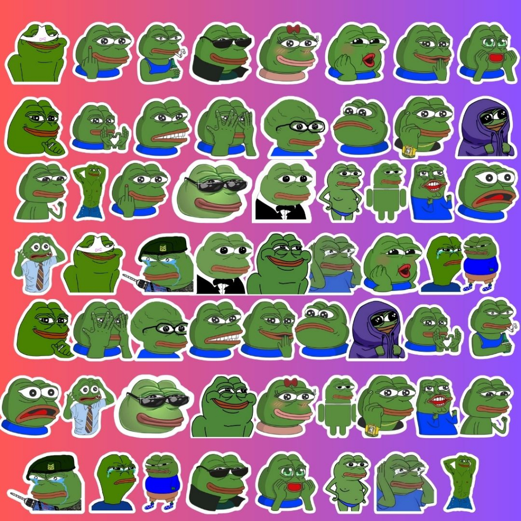 SG LOCAL STOCK [SHIPOUT 24 HR] 59Pcs/Set Locals Pepe the frog Stickers