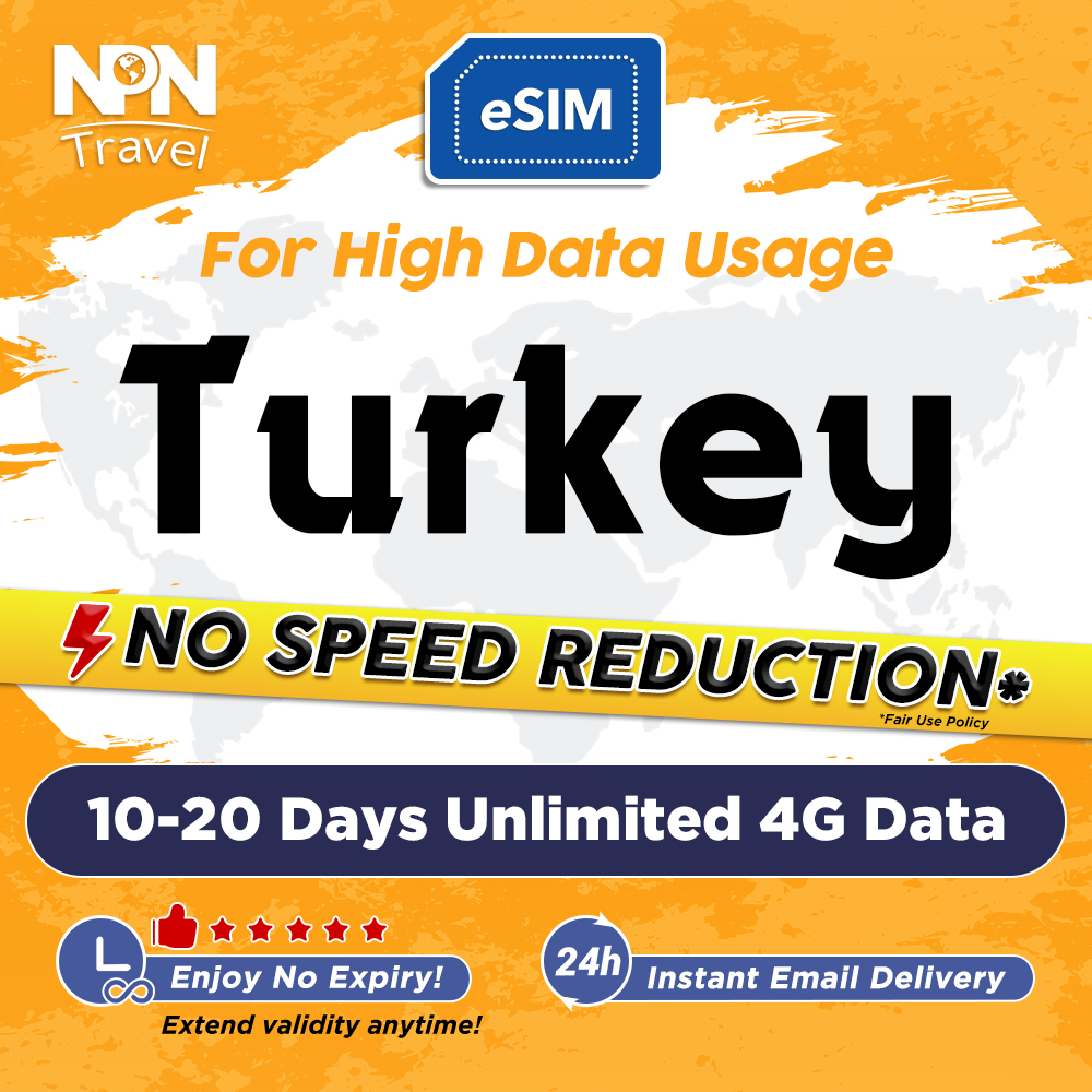 Turkey eSIM Ultra 10-20Days Daily 500MB/2GB Unlimited Data | Instant ...