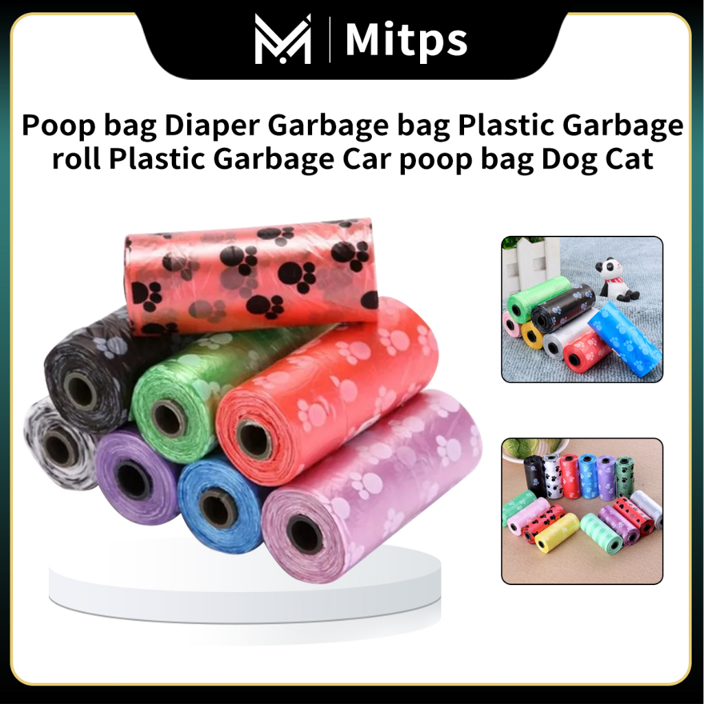 SGpoop bag Diaper Garbage bag Plastic Garbage roll Plastic Garbage Car