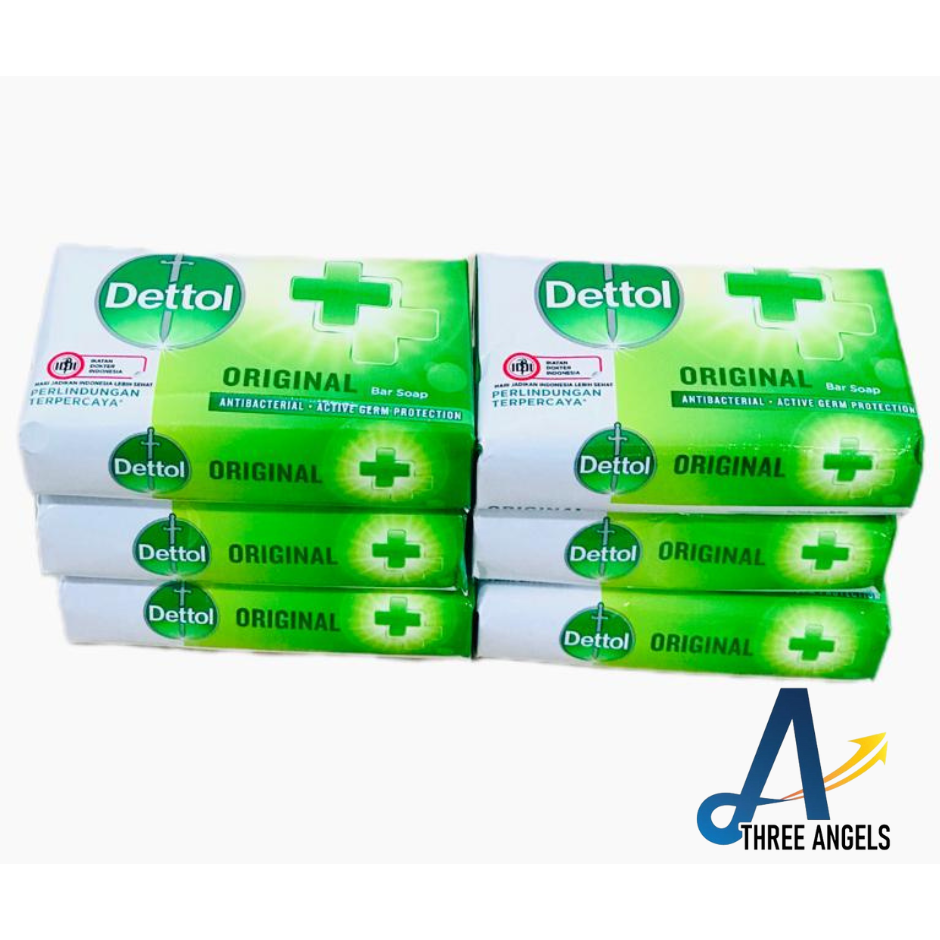 (Bundle of 6) Dettol AntiBacterial Bar Soap Original 60g (Kills 99.9