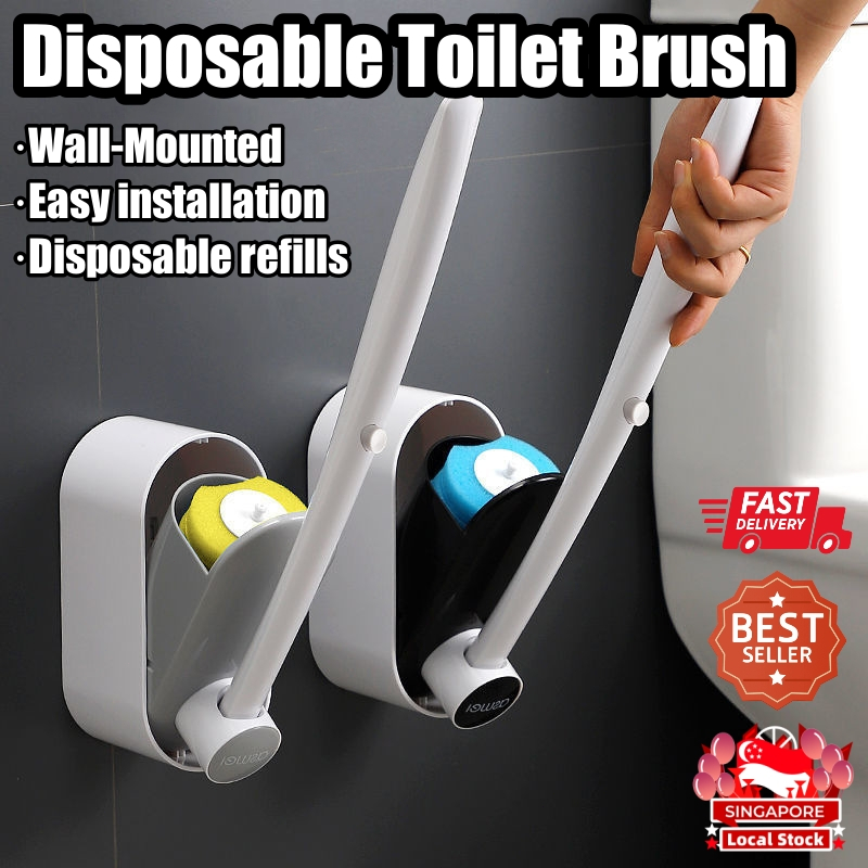 清仓 Disposable Toilet Brush Disposable Replaceable Toilet Brush Head Cleaning Brush for Efficient