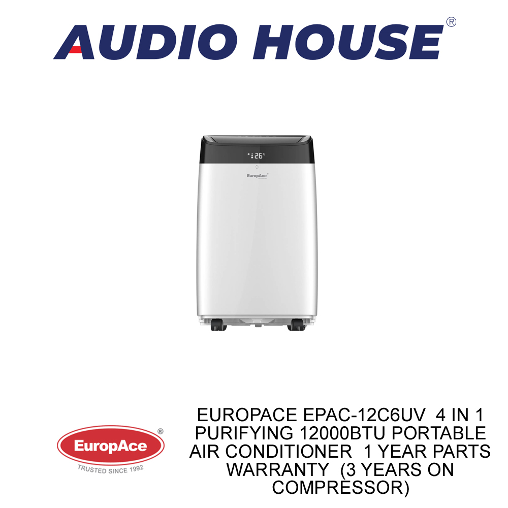 EUROPACE EPAC12C6UV 4 IN 1 PURIFYING 12000BTU PORTABLE AIR CONDITIONER