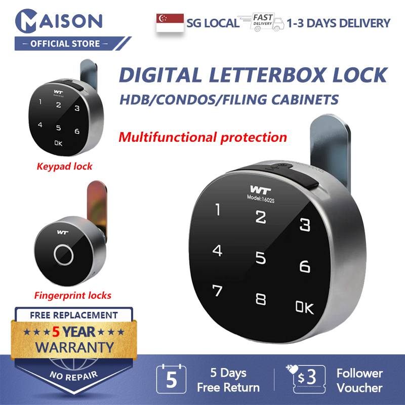 MAISON Letter Box Digital Lock WT Letter Box Lock HDB Mailbox Digital