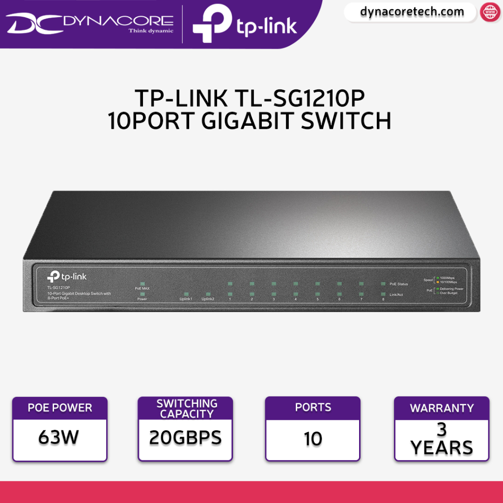 Tp Link Tl Sg P Port Gigabit Desktop Switch With Port Poe