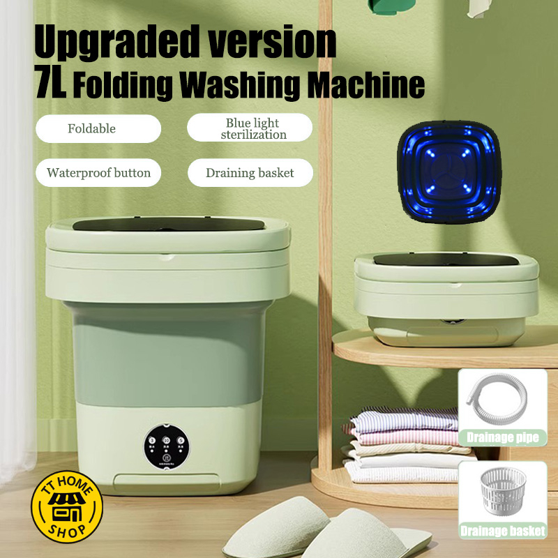 【TT HOME 🇸🇬】Foldable Washing Machine Portable Electronic Mini Washing
