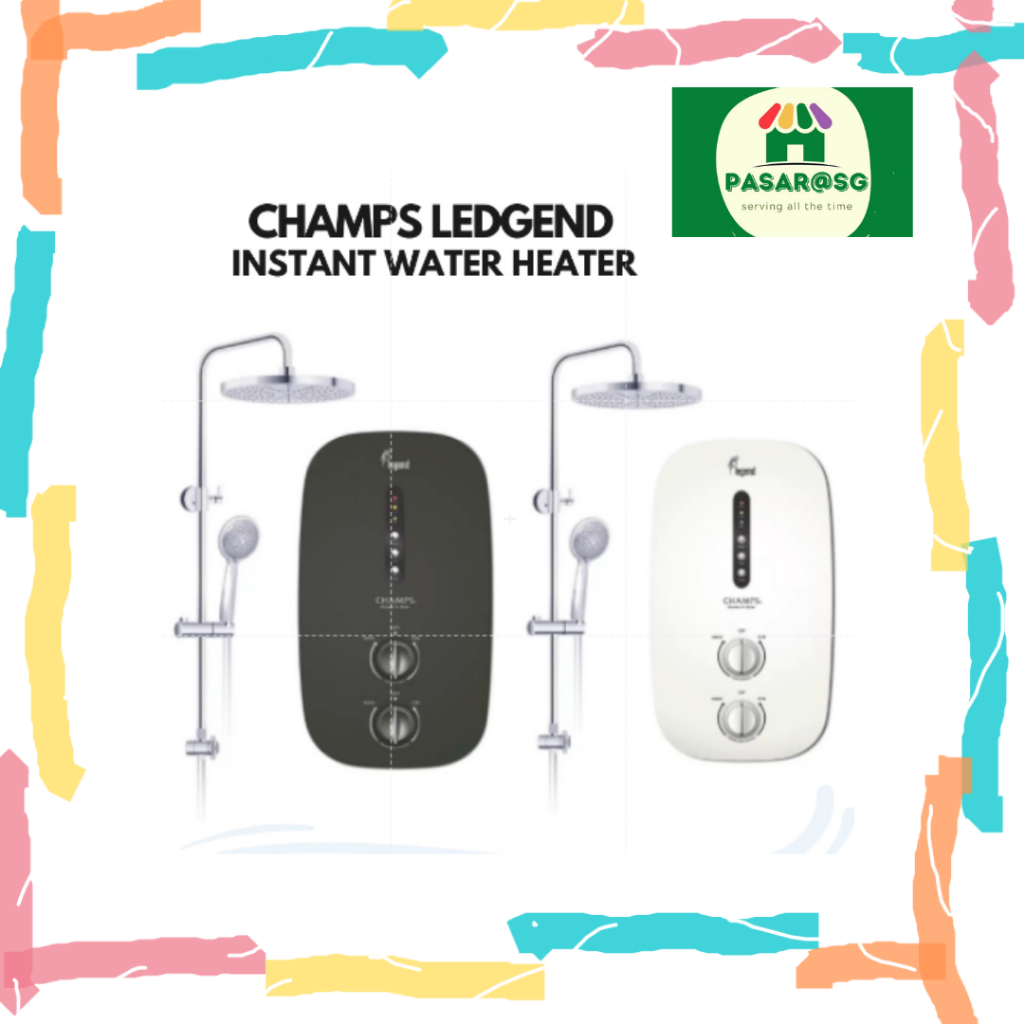 Champs Legend Instant Heater With Rain shower & DC Booster Pump/Water