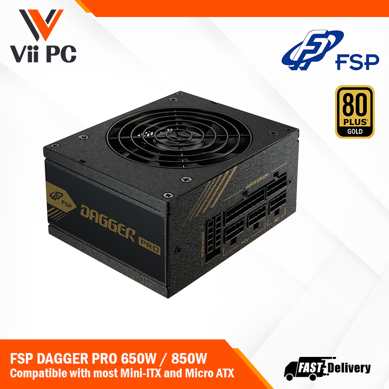 FSP Dagger Pro 650W or 850W | 80+ Gold SFX Full Modular Power Supply ...