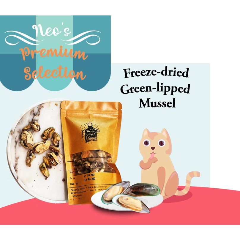 [Local] Freeze dried greenlipped mussel whole dog snack cat snack