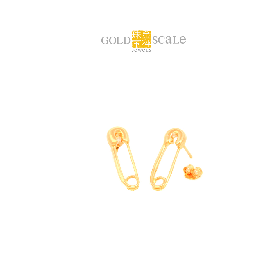 Gold on sale pin earrings