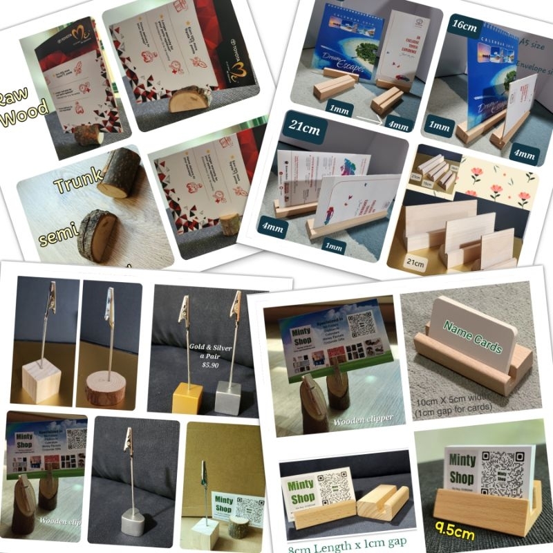 【SG Stock】 Table Card Holder Singapore, Wooden Card Holder Singapore