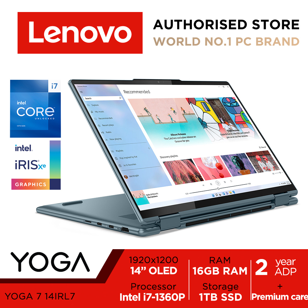 Computador Portátil Lenovo Yoga 7 14IRL8, 14'', EVO i7-1360P, 16GB