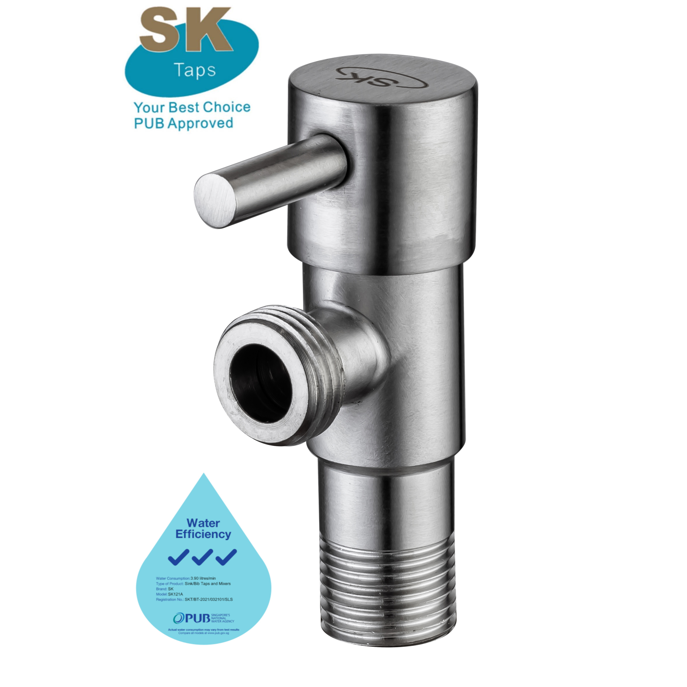 SK Taps Angle Valve Pin Handle Stainless Steel | Shopee Singapore
