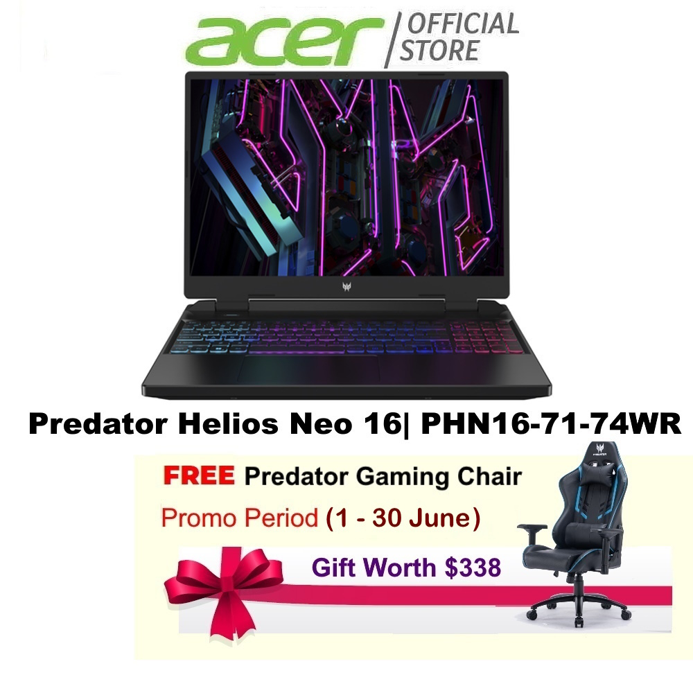 [NVIDIA RTX 4060 & Intel i7-13700HX Processor]Predator Helios Neo 16| PHN16-71-74WR 16inch WQXGA IPS 165Hz Gaming Laptop