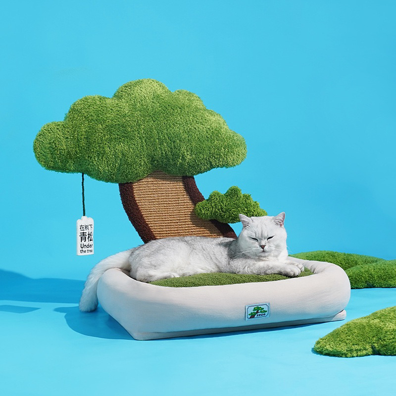 Zeze Pine Tree Cat Scratcher Bed Scratch Board Pet House Shopee Singapore