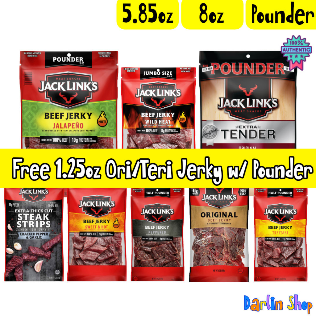 Jack Link's, Beef Jerky, Original / Peppered / Teriyaki, 9oz To 16oz ...