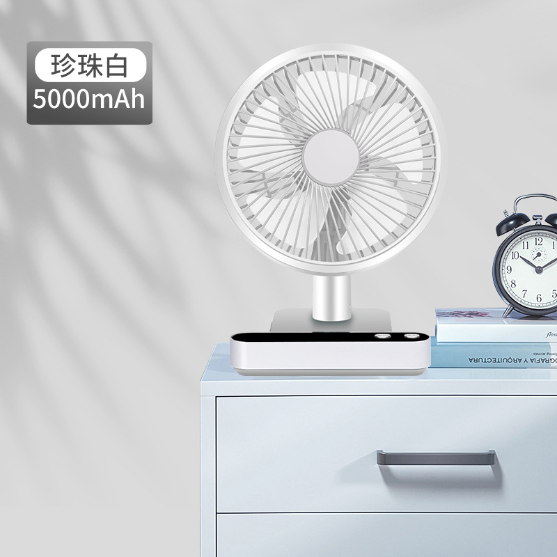 Portable Fan USB Rechargeable Small Desk Fan Portable Quiet Desktop Fans With Auto Oscillat with