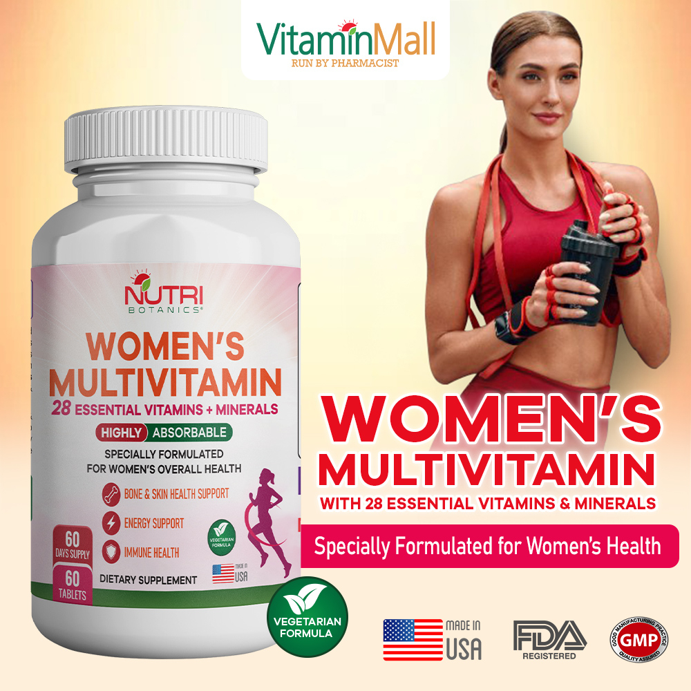 Nutri Botanics Multivitamin For Women 28 Vitamin & Mineral For Energy