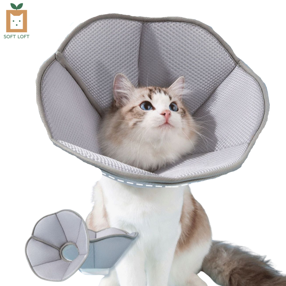 Dog Cones for Cats and Dogs, Recovery Collar Soft Dog Cone, Breathable