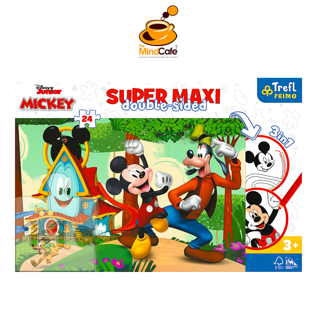 Trefl 24 Super Maxi Double Sided Jigsaw Puzzle: Disney - Funhouse and ...