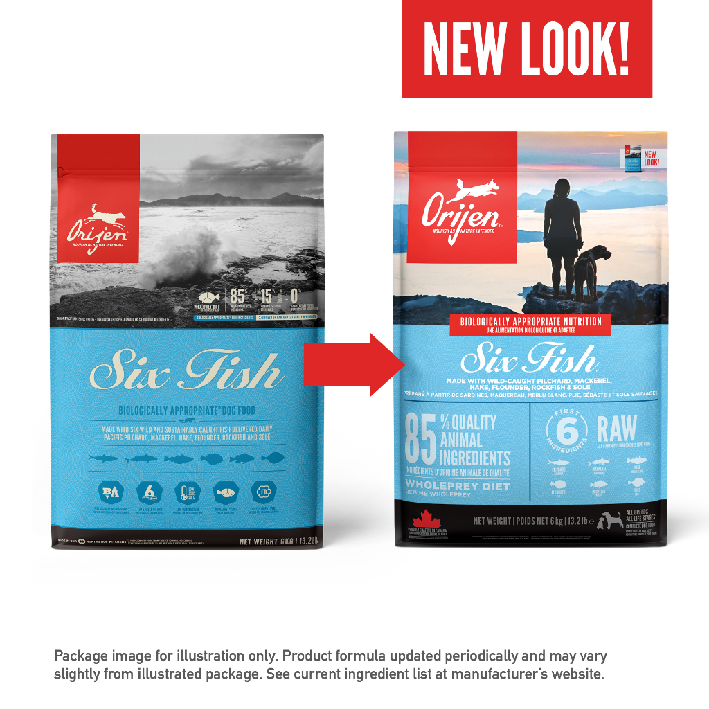 ORIJEN Six Fish Dog Dry Food (Variable size) Shopee Singapore
