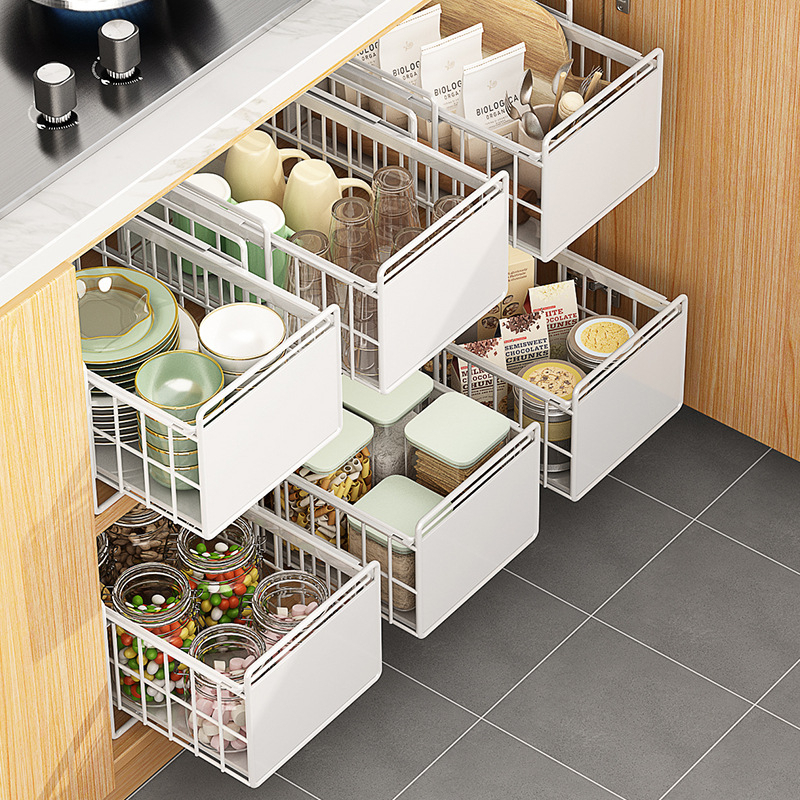 Sliding Basket Drawer Organizer, Pull Out Under Sink Organizer