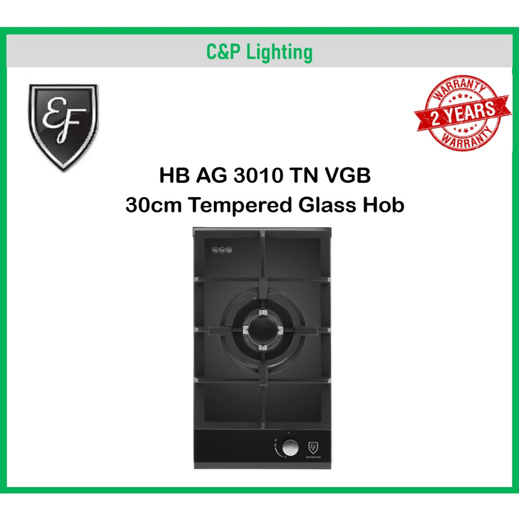 EF 30cm Single Burner Tempered Glass Cooker Hob Gas Stove HB AG 3010 TN