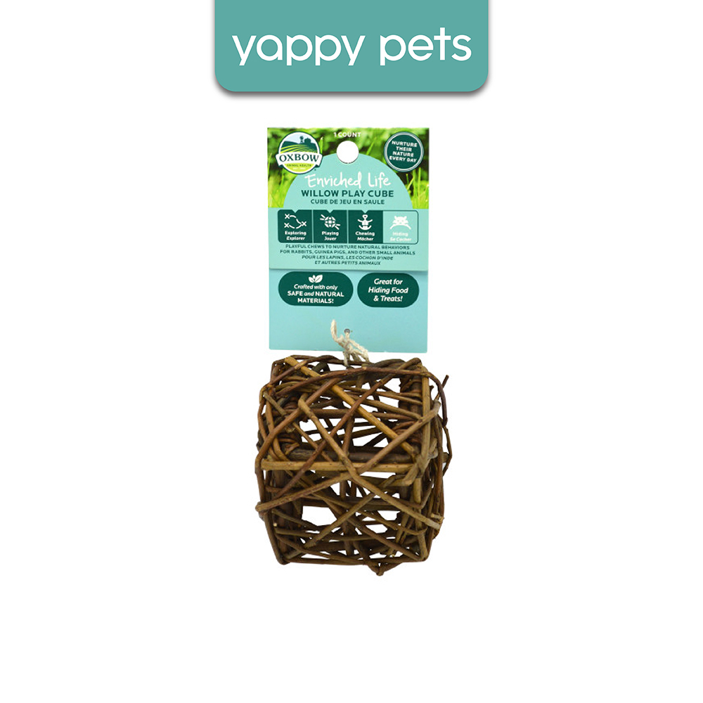 Oxbow Enriched Life Willow Play Cube Small Animal Natural Chews Pet
