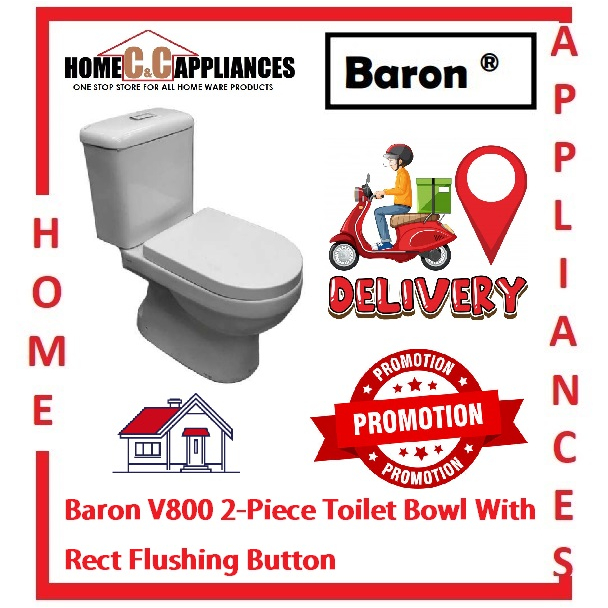 Baron V800 Floor Mounted STrap TOILET BOWL Shopee Singapore